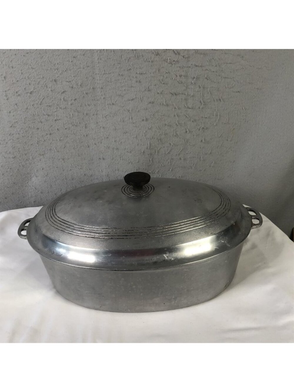Vintage Wagner Ware Sidney O Oval Roaster 267 Aluminum Roasting Tray Lid Rack